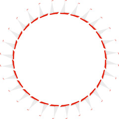 Ship on the sea childish frame. Sailing boat illustration with empty space for your text. Baby shower design