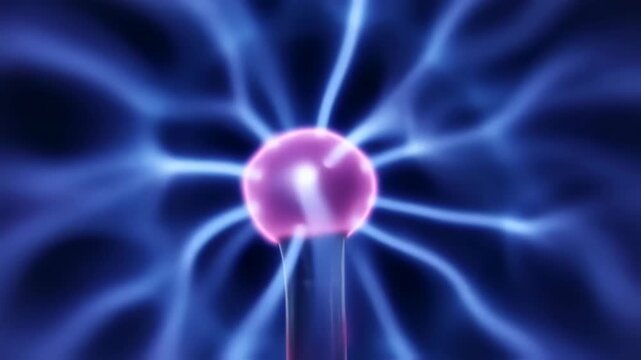 Plasma Ball Displaying Electrical Discharges and Energy Fields.