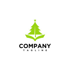 Fototapeta premium abstract pine tree logo design template