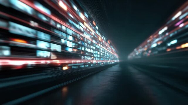 Digital contents concept. Social networking service. Streaming video. NFT. Non-fungible token. Wide angle visual for banners or advertisements. Video of streaming media concept