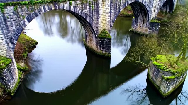 Rakotzbrucke Devils Bridge in Kromlau Germany - A Serene Reflection.