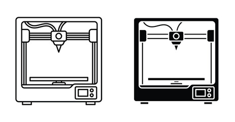 3D printer icon graphic design. Vector icon illustrations © No