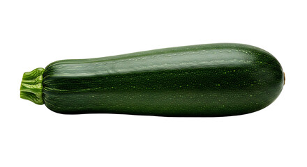 Fresh Green Zucchini Isolated on White Background.