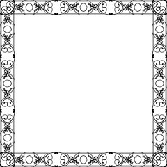 Simple Square Frame with White Background, Border Frame, Unique Photo Frame, Black Square Frame