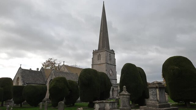 The front of St Mary's Church, Painswick.