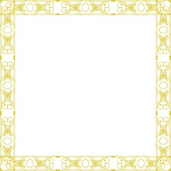 Simple Square Frame with White Background, Border Frame, Unique Photo Frame, Unique Golden Square Frame