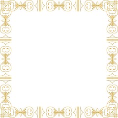 Simple Square Frame with White Background, Border Frame, Photo Frame and Unique Golden Square Frame