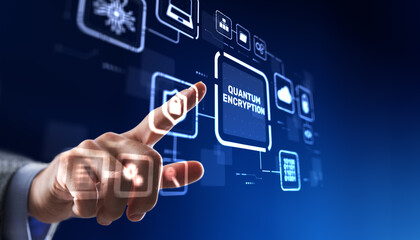 Advanced quantum encryption technology protecting digital data with unbreakable security codes