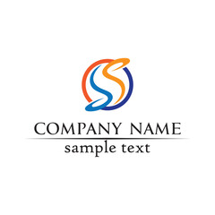 Business corporate letter S logo design vector design