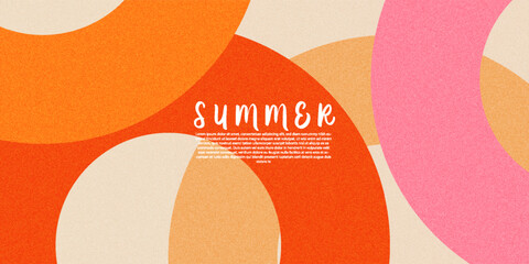 Retro Abstract Geometric Background. modern summer theme