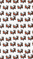Reindeer looping pattern. Festive design for christmas wrapping paper, holiday decorations, or greeting cards.