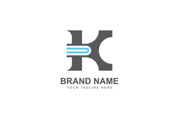 Letter K logo design template. Monogram K logo icon	
