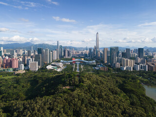 Fototapeta premium Aerial Photography of Urban Scenery in Futian Central District, Shenzhen City, Guangdong Province 