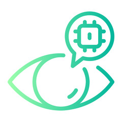 eye ball gradient icon