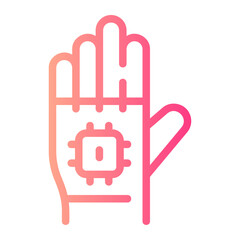 hand gradient icon