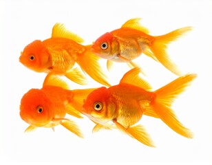 Fototapeta premium goldfish isolated on white background 