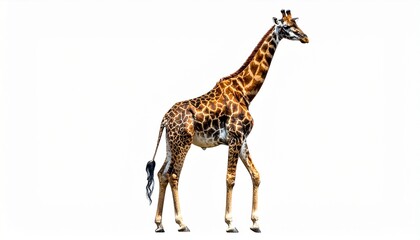 Naklejka premium a giraffe isolated on white 