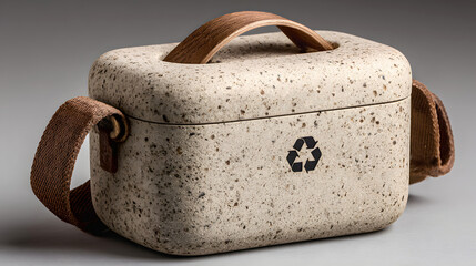 Unique eco-friendly container with minimalistic design for sustainable storage solutions in modern spaces