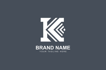 Letter K logo design template. Monogram K logo icon	
