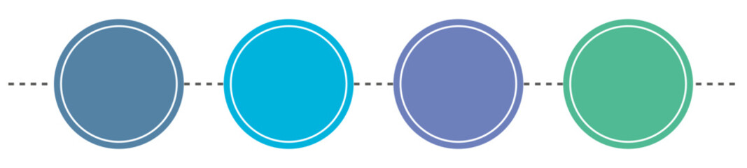  infographic elements in the form of circles, there are 4 circles
