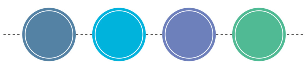 infographic elements in the form of circles, there are 4 circles