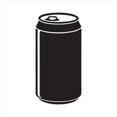 soda can stencil icon silhouette vector illustration