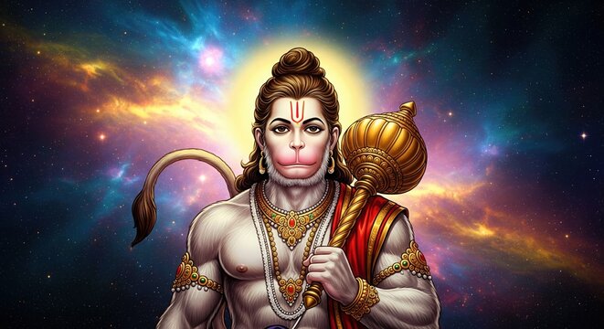 Lord Hanuman Ji 4K HD Desktop Wallpaper | Hanuman Ji Divine Animated Background 16:9 | Hanuman Jayanti Spiritual Wallpaper for PC