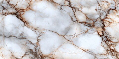 White marble background with brown veining. Detailed natural stone texture. Luxurious elegant design