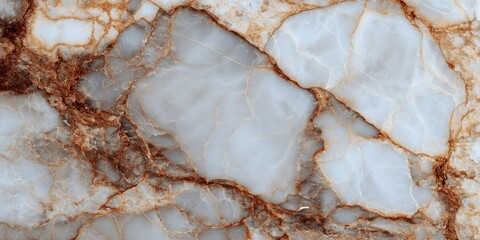 White stone surface with brown veining, detailed texture
