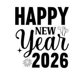 Festive new year greeting with calligraphy and celebratory fireworks design