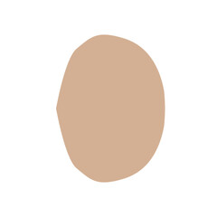 Abstract Organic Blob Shape in Nude Color