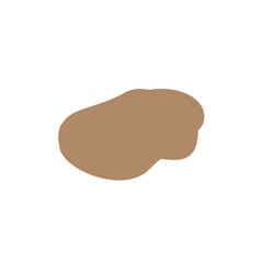 Irregular Organic Brown Shape Element