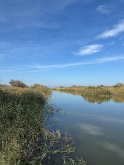 landscape with lake and sky