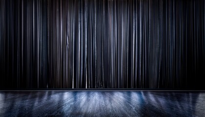 dark velvet curtains stage backdrop reflective floor