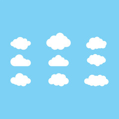 cloud sky vector design collection design template