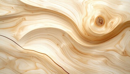 Close up of Natural Wood Grain Texture with Swirling Patterns in Warm Golden Sunlight