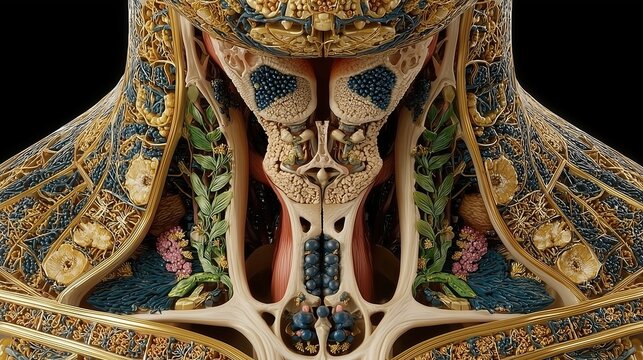 Parathyroid glands, 3D illustration