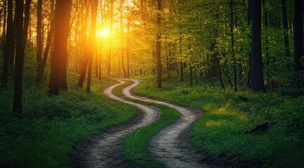 Sunlit forest path (20)