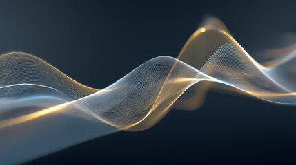 Abstract Waveform: The image showcases a beautiful interplay of light and shadow, highlighting an elegant, flowing waveform. It embodies the fluidity of data or a symphony of sound. 