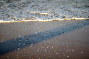 wawes on the beach