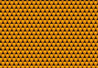 おしゃれなオレンジのレトロ柄パターン