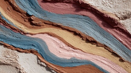 Abstract swirls of colorful paint in textured composition for backgrounds