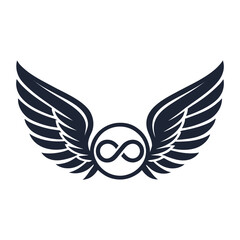 Obraz premium Featuring Wings Forming Infinity Loop Bold Stunning Creative Visual