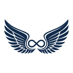 Obraz premium Showcasing Wings Forming Infinity Loop Bold Beautiful Premium Digital Asset