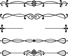 Decorative dividers black and white art