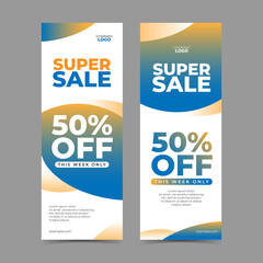 Gradient vertical banner template
