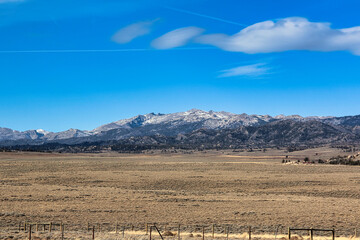 Autumn View of the Wind River Mountain Range in Wyoming.