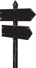 wooden signpost vector illustration