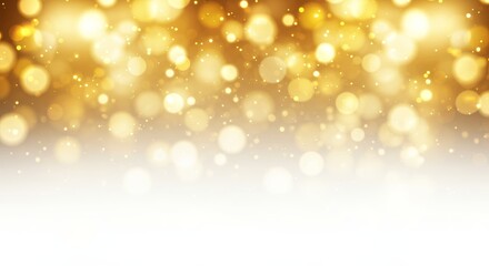 Festive Gold Bokeh Background with Sparkling Lights and Elegant Blur