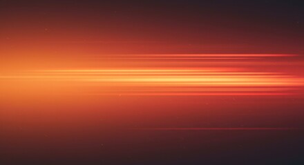 Naklejka premium Fiery Abstract Background with Horizontal Light Streaks and Dust Particles